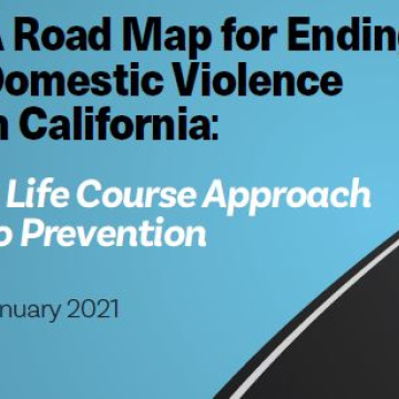 Text image: a road map for ending domestic violence in California