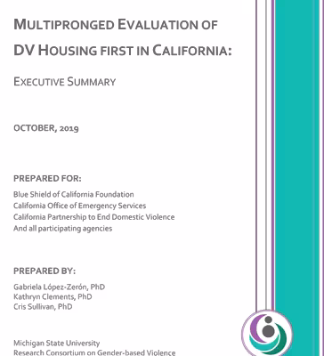Multipronged Evaluation of DV Housing First in California