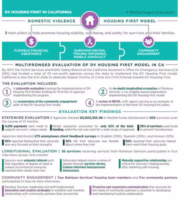 Domestic Violence Housing First Model infographic