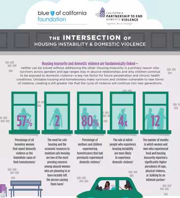 The intersection of housing instability and domestic violence infographic