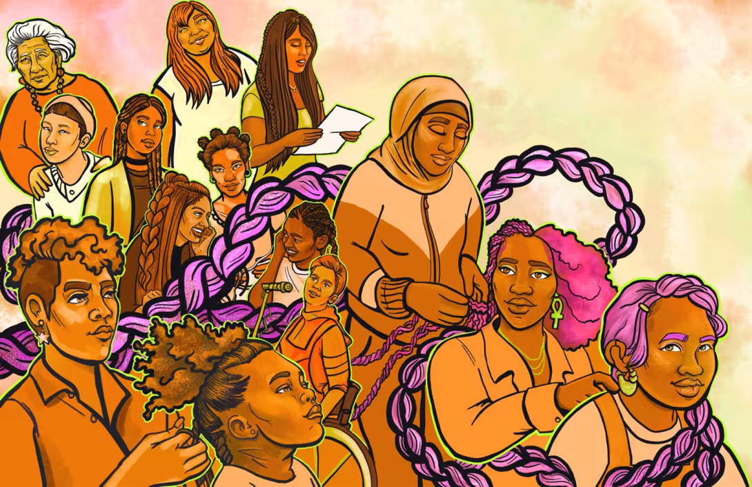 Illustration by Mensen shows women and girls at various stages of life
